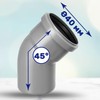 Elbow for Drain Pipe with 45 Degree Angle Diameter 40