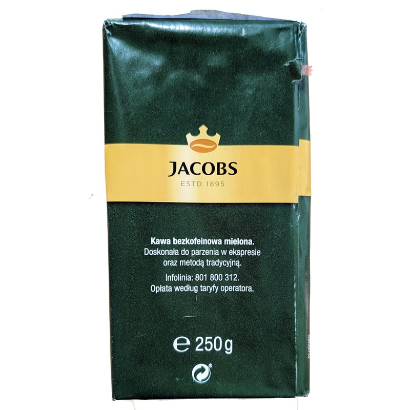Jacobs Kronung Decaf Ground Coffee 250 Gram / 8.82 Ounce