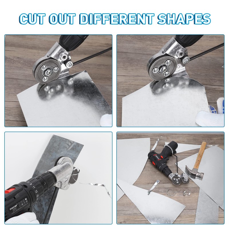 Upgraded Electric Drill Plate Cutter, New Metal Nibbler Drill Cutter