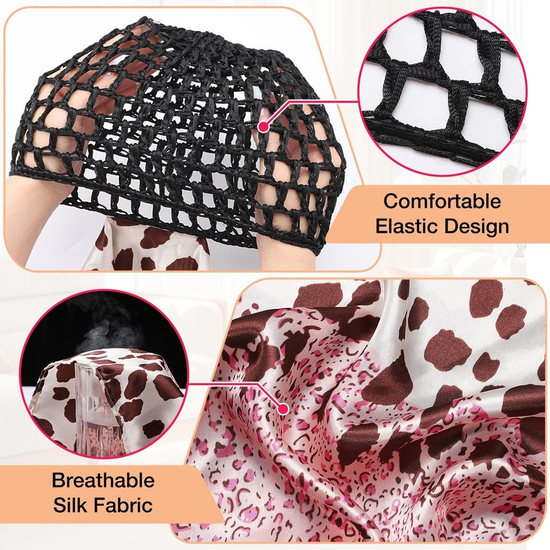 Silk Press Wrap for Hair, Satin Hair Wrap Net with