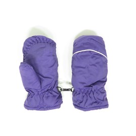 Magg Kids Toddlers Fleece Lined Winter Snow Glove Waterproof Assorted Solid Color 2-4T Mittens (Purple)