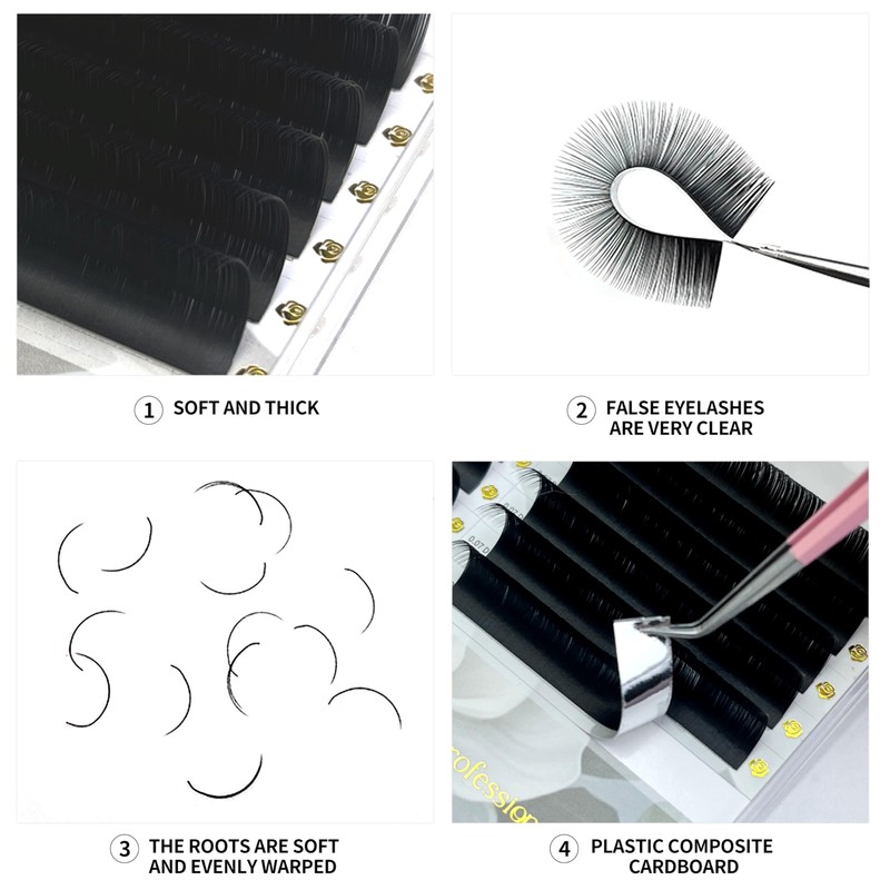 ABONNIE Cashmere Camellia Volume Eyelash Extension Multi-length Fans Premium Matte