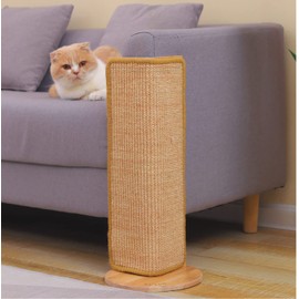 SHENGOCASE 24.5" Tall No Drilling Wall Sofa Couch Corner Cat Sisal Scratcher,Scratching Post,Replaceable Sisal Scratch Pad Mat, Couch Protector