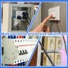 Din Rail Enclosure, 3-Way Weatherproof Power Distribution Box, Transparent Cover