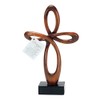Dicksons Resin Tabletop Cross with Brown Finish - 12" High