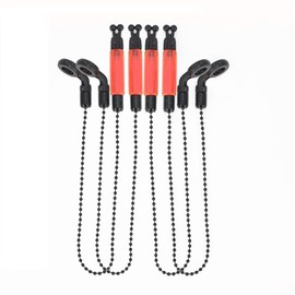 Fishing Bite Alarms Indicator, Portable Bobbins Swinger, Colorful Illuminated Fishing Accessories - Pack of 4, Red