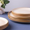 AmorArc Ceramic Dinnerware Sets,Handmade Reactive Glaze Plates and Bowls Set,Highly