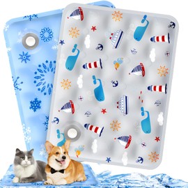 ITJMRJP Dog Cooling Mat, Pack of 2, Cooling Mat for Dogs and Cats, 40 x 50 cm, Cooling Blanket for Dogs, Small, Dog Cooling Mat, Self-Cooling, Washable Dog Cooling Mat for Summer, Dog Cooling Mat (B)