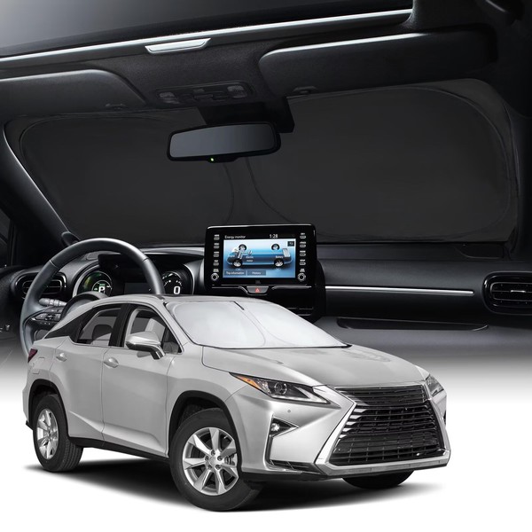 NEVERLAND Car Windshield Sun Shade Custom Fit Lexus RX 2016-2022,