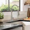 FORIOUS Kitchen Faucet with Soap Dispenser, Brushed Nickel Stainless Steel