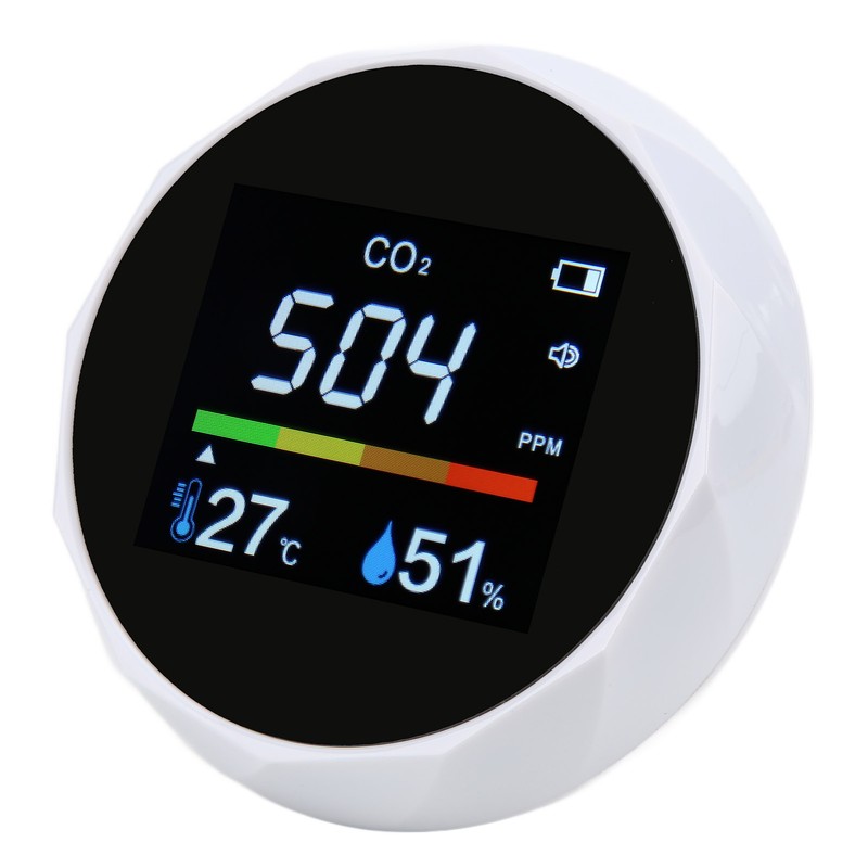CO2 Monitor Carbon Dioxide Temperature Humidity 3 in 1 Portable