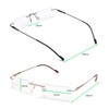 Success Eyewear Reading Glasses 2 Pair Rimless Ultra Lightweight Readers