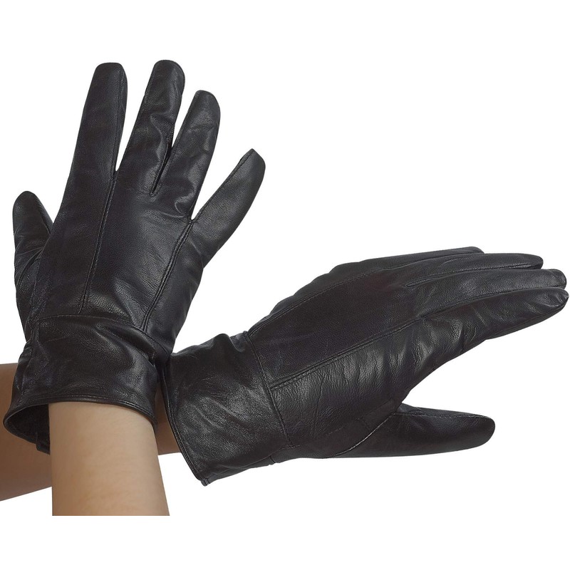 DEBRA WEITZNER Womens Leather Gloves Gift Box Black Warm Driving