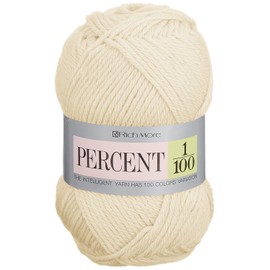 Richmore Percentage Yarn, Medium Thick, Col.3 Cream, 1.4 oz (40 g), Approx. 472.2 ft (120 m) 017