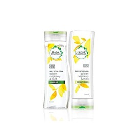 Herbal Essences Daily Detox Shine Shampoo and Conditioner with Golden Raspberry and Mint. Bundle with Exclusive Beauty Tips.