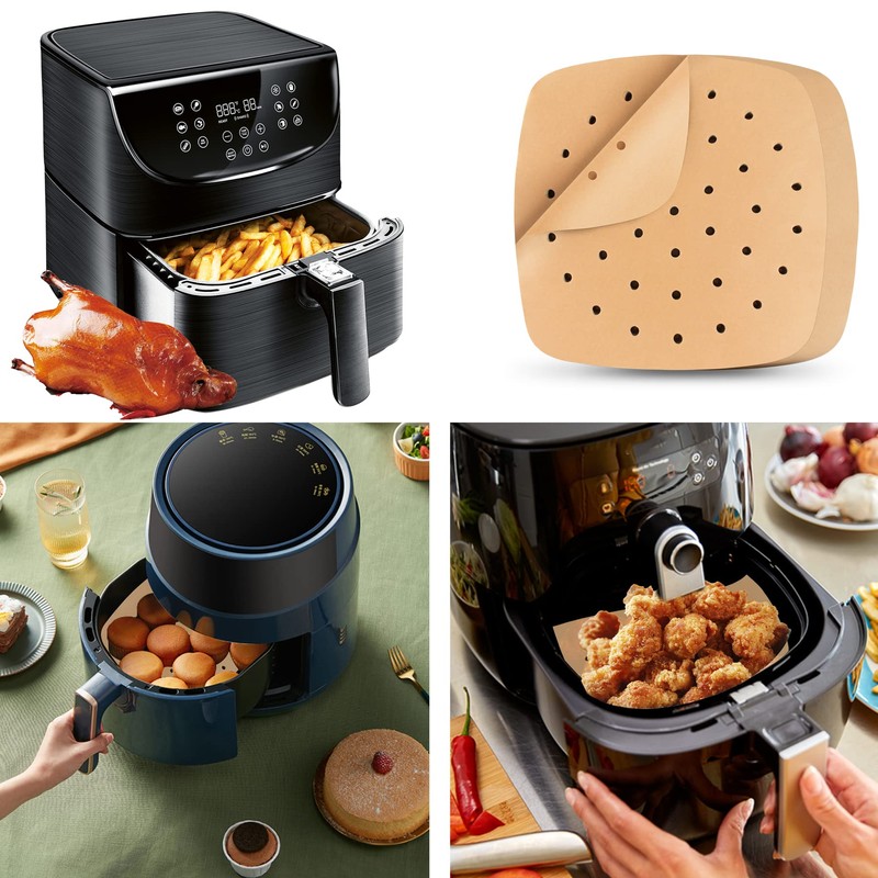 Air Fryer Liners, 200Pcs Square, 8.5 Inch Perforated Parchment Paper