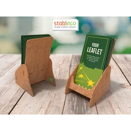 stableco 1x Ecological Brochure Stand DIN Long 10.5 x 21 cm Vertical with 1 Compartment Sturdy Flyer Stand in Natural Design No Plastic! Just Paper! Brochure Holder, Postcard Stand Quick to Assemble