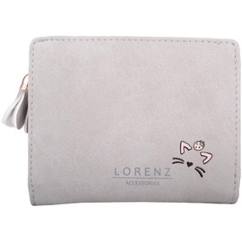 Womens Soft Faux Leather RFID Protected Money/Coin/Card Holder/Purse - Grey