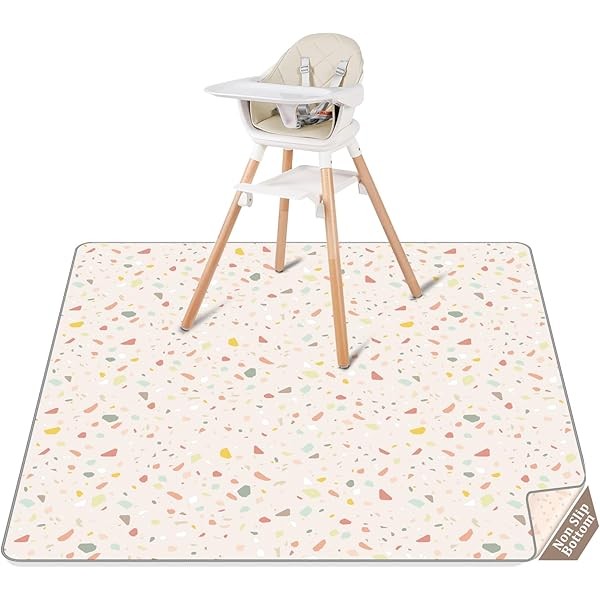 CLYMENE Splat Mat for Under High Chair | 51x51 Inch