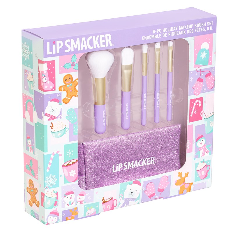 Lip Smacker Holiday Makeup Brush Set, Set of Six Makeup