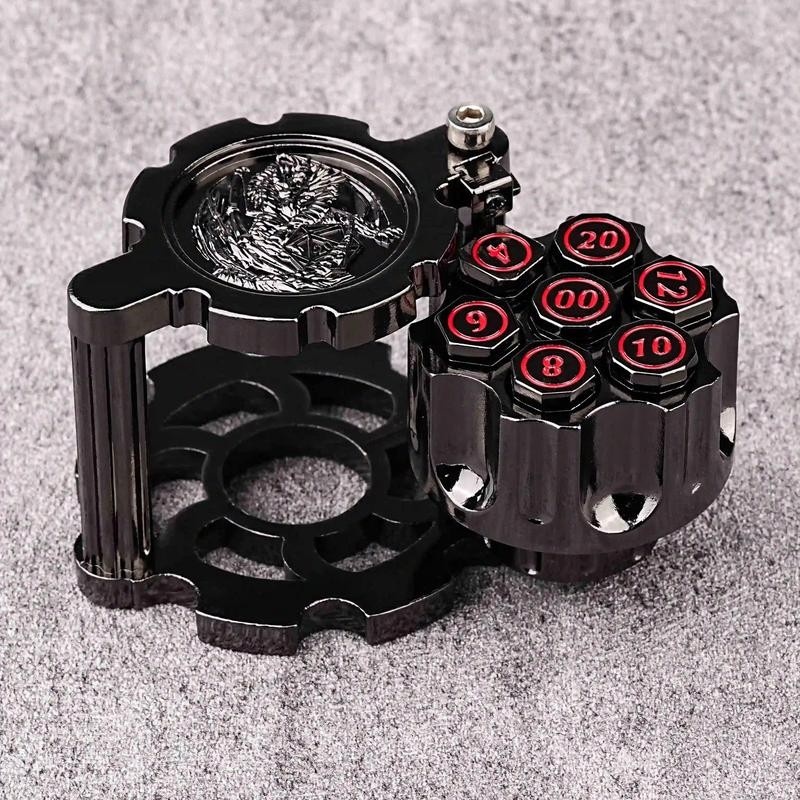 Bear Dice: Rotating Revolver Cylinder Container & 7 Cool Solid
