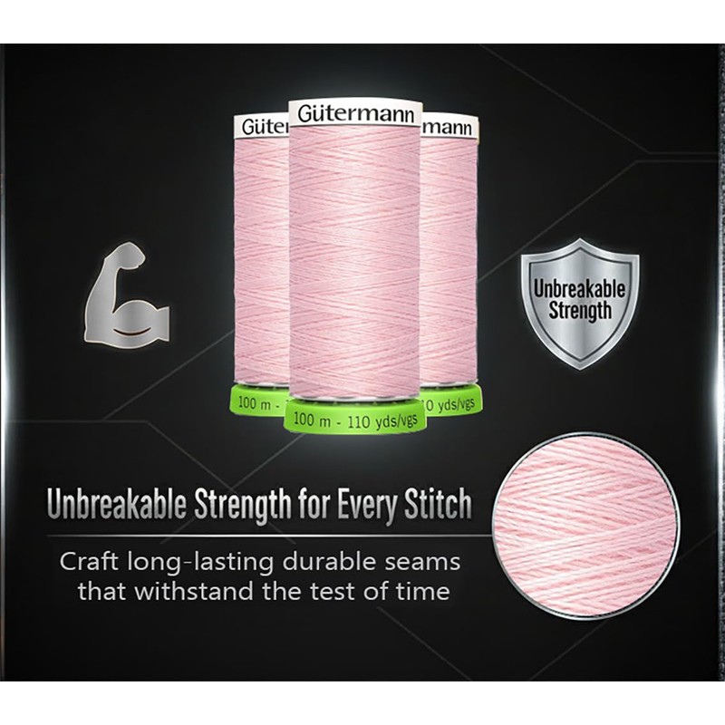 2X 100m Gutermann Sew-All 100% Recycled Polyester Thread, Hand and