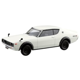 Aoshima Bunka Kyozai 1/32 The Snap Kit Series Nissan C110 Skyline GT-R, White, Color Coded Plastic Model 18-B