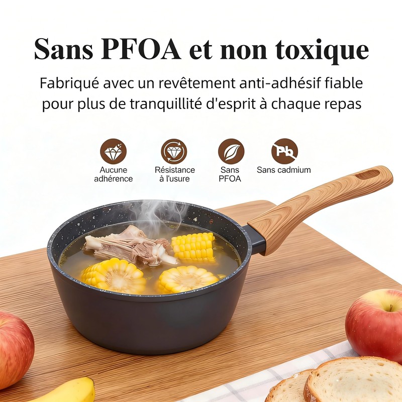 Jovire 3-Piece Nonstick Cookware Set, 8.5 Inch Frying Pan &
