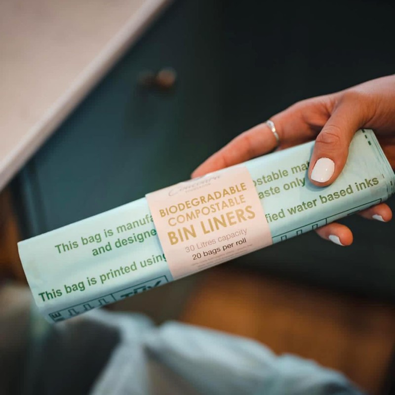 100% Compostable 30L Bin Liners Made from Sustainable Corn Starch