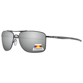 Bwake Replacement Lenses for Oakley Gauge 8 L Sunglasses OO4124 - Satin Silver POLARIZED