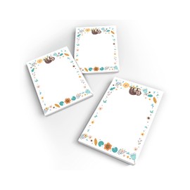Junapack 12 Mini Notepads Sloth Party Bags for Children's Birthday Party Favours for Girls Boys A7 Size