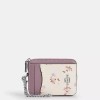 Coach NWT Coach Zip Card Case Signature Canvas With Floral