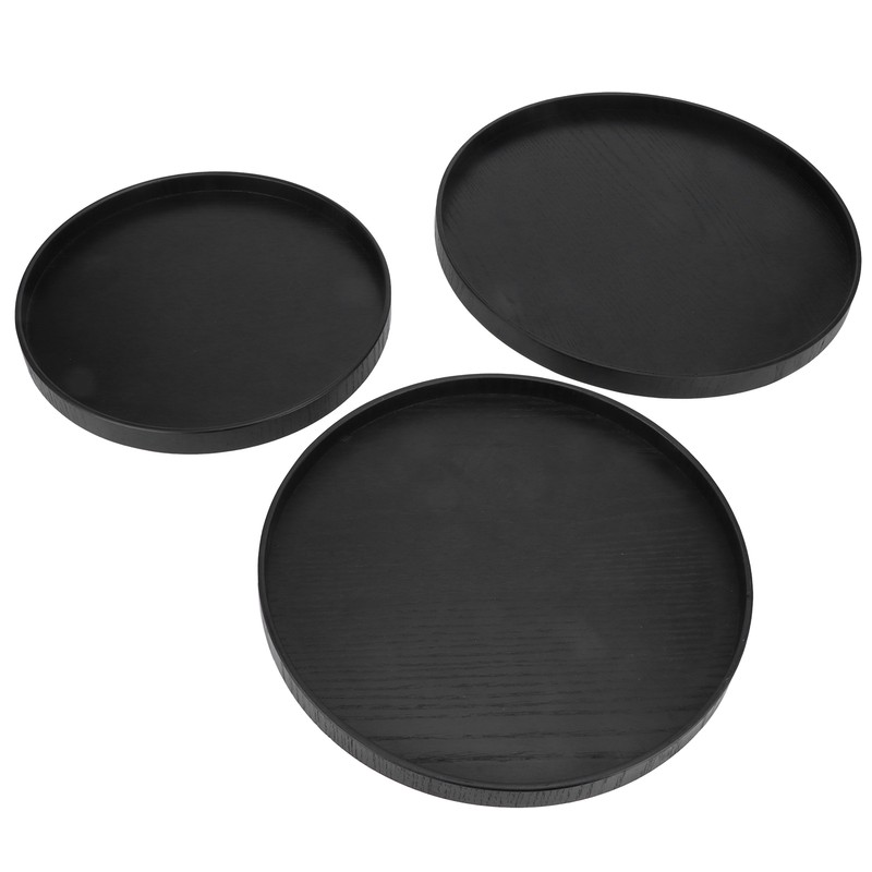 Wooden Round Tea Cup Tray Round Originality Fruit Palte Tableware