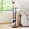 LOAKEKEL Narrow Side Table, 2-Tier Oval Drink End Table with