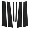 6PCS Door Window B C Pillar Cover Trim Glossy Black