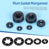 Glarks 326pcs 65Mn-Steel Internal Tooth Star Lock Washers Assortment Kit