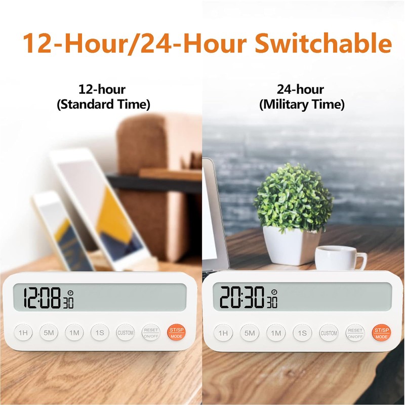 Visual Timer for Kids & Adults – Digital Kitchen Countdown