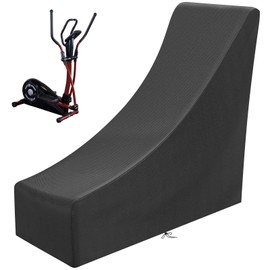 Elliptical Cross Trainer Cover, Waterproof, Protective Cover for Elliptical Trainer, Windproof, Cover Elliptical Machine with Drawstring, 210D Oxford Fabric, Dustproof (Black, 182 x 75 x 60/165 cm)