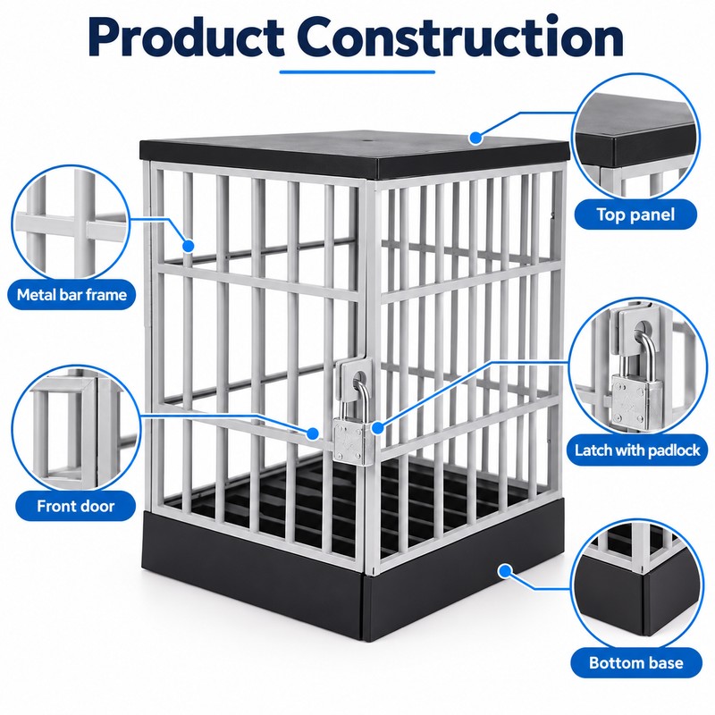 Phone Lock Box for Screen-Free Time – Plastic Locking Cage