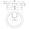 SOTECH 2 x Cable Ducts Matt Black Diameter 80 mm