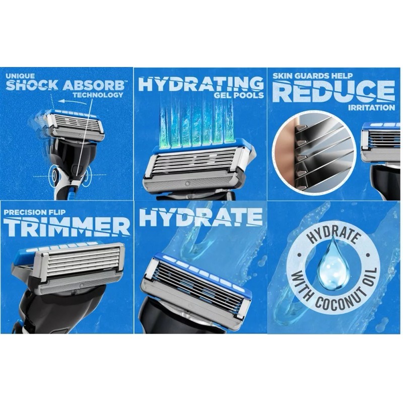 Schick Hydro5 Sense Razor Shaver handle fit Wilkinons Silk Hydro