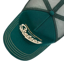 Stetson Since 1865 Trucker Cap One Size Men's – Visor and Front Made of 100% Cotton – Adjustable Size – Mesh Cap with Mesh Insert – Visor Length 7 cm – Summer/Winter, petrol