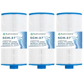 Savener Hot Tub Filter Cartridges, FC-2402 Spa Filter Compatible with Watkins 303279, 78460, Pleatco PFF42TC-P4, Unicel 5CH-37, SD-01322, Hot Tub Filters, 1 1/2" MPT Thread 37.5sq.ft, 3 Pack