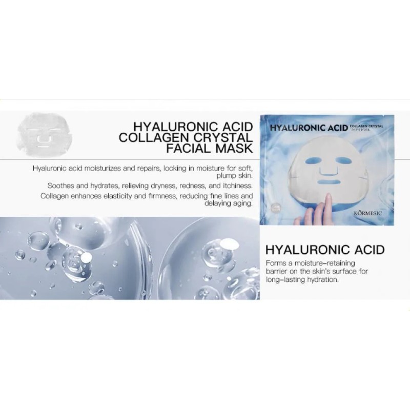 🔥 Mascarilla facial de colágeno con ácido hialurónico paquete Vitaminas