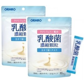 Orihiro Lactic Acid Bacteria Concentrate Granules (Formulated with Lactoferrin), 16 Packets x 2 Packs