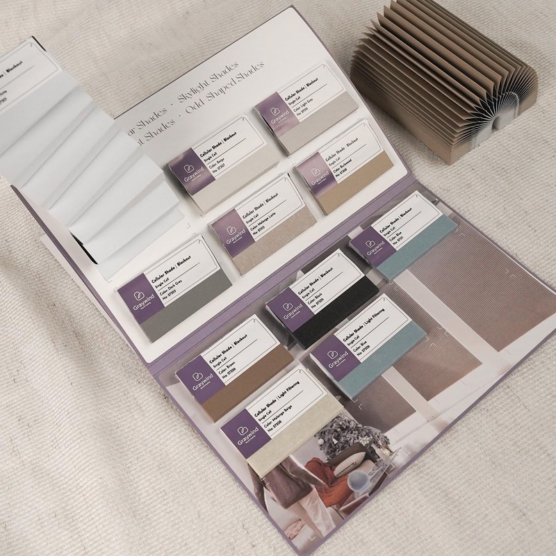 Graywind Smart Angled Blinds Customized for Odd-Shaped Window (Fabric Samples)