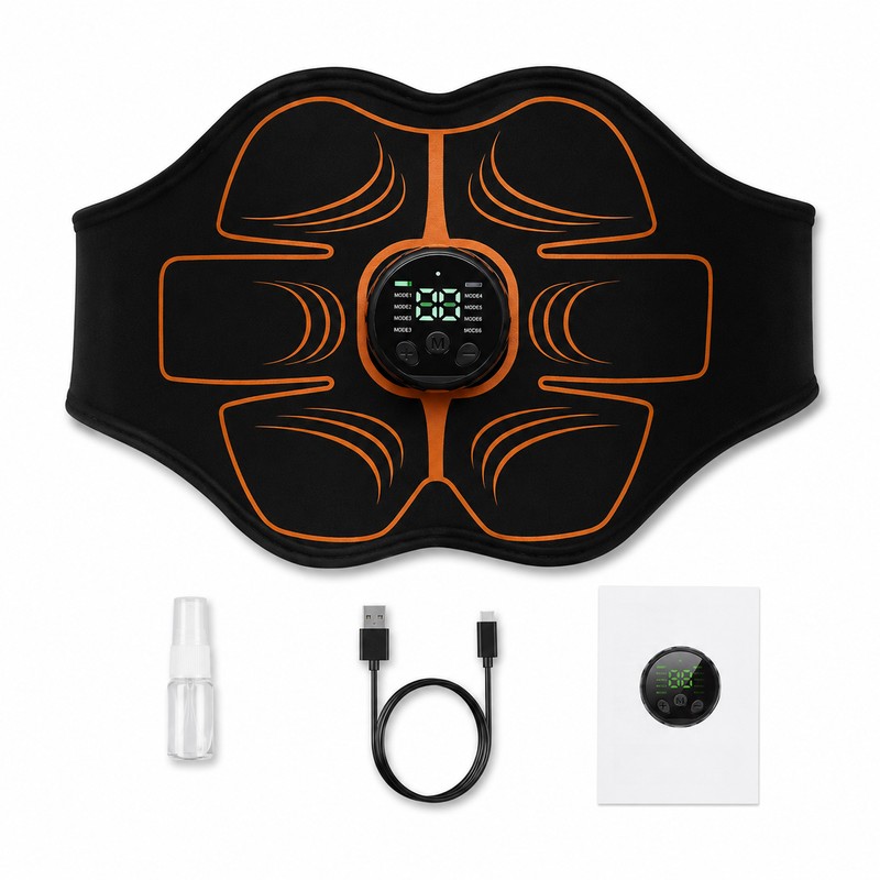 Abdominal Toning Belt for Home Fitness – USB Rechargeable Ab