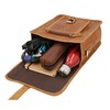 Gusti Jens V Leather Handlebar Bag with Plate Pannier Rack