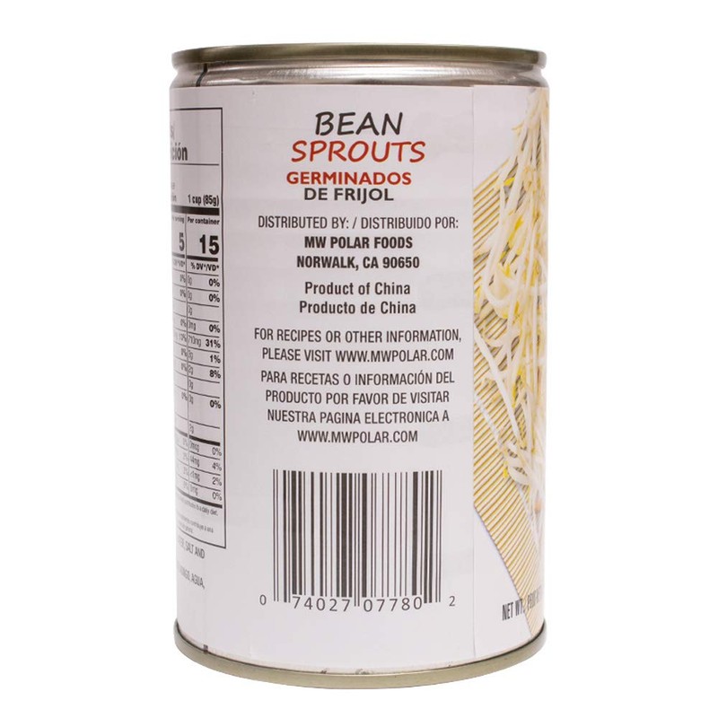 MW Polar Canned Vegetables, Bean Sprouts, 15 -Ounce (Pack of