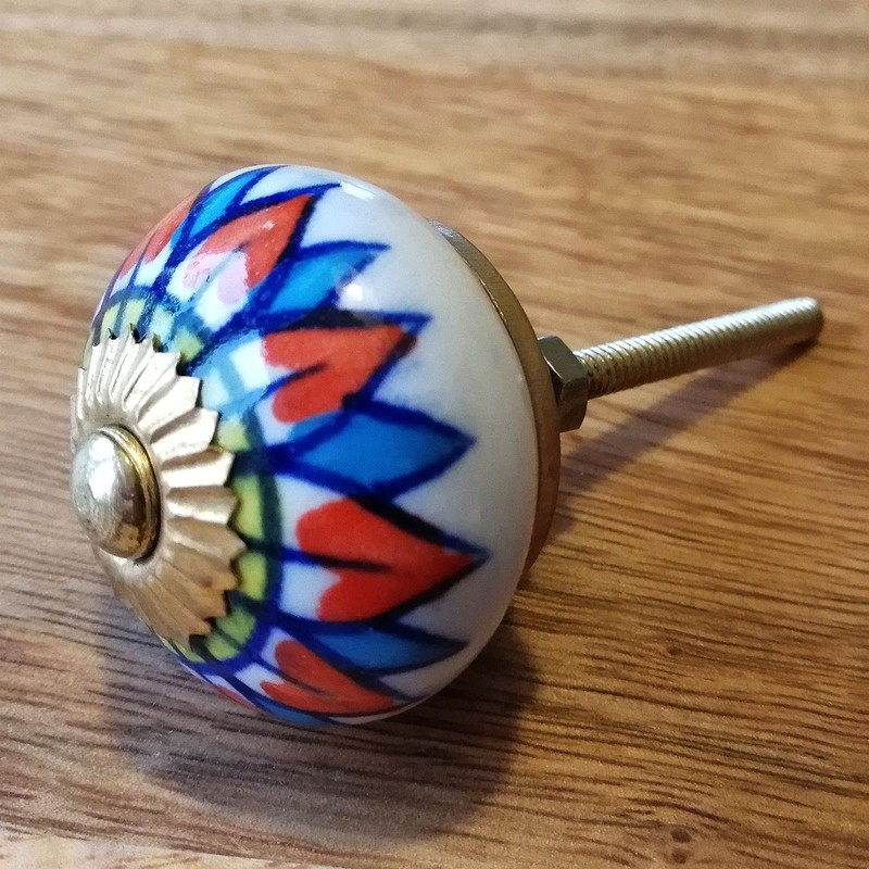 Freak Scene Ceramic Door knob Shabby Chic - Flower 06